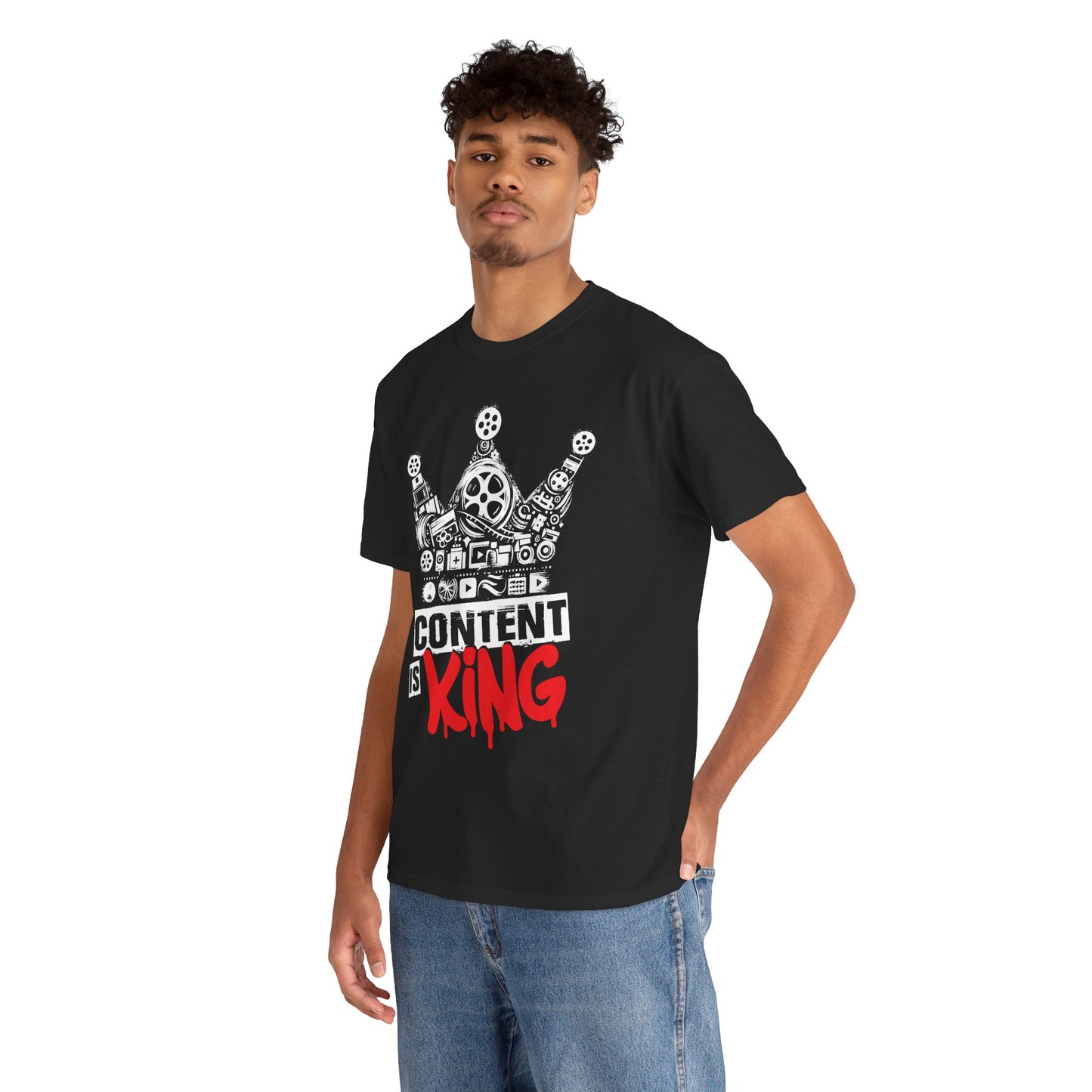 Content Is King" Premium Black Tee