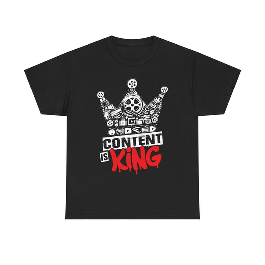 Content Is King" Premium Black Tee